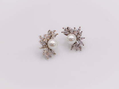 Pearlescent Blossom Earrings-1