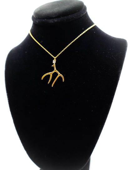 Golden Antler Elegance Necklace-4