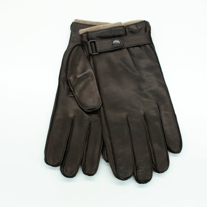 LEATHER GLOVES WITH BELT-0