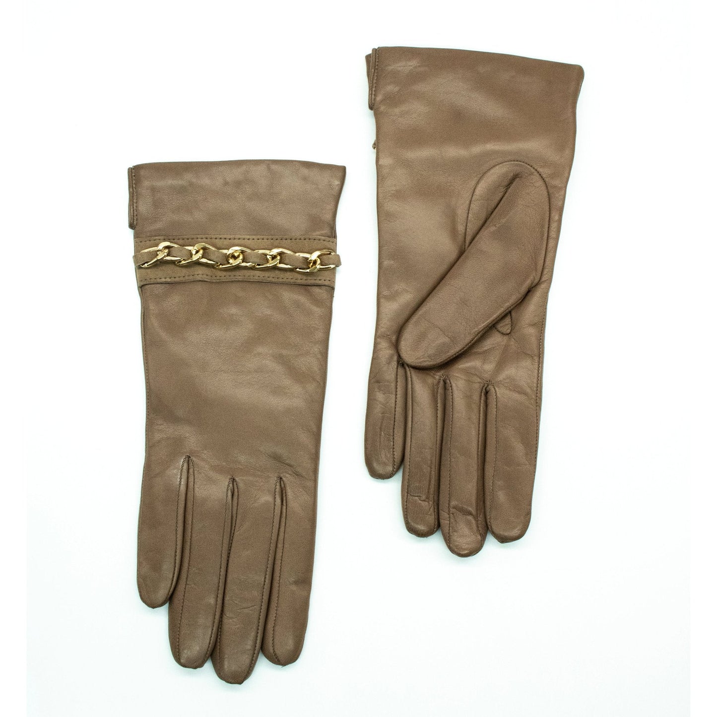 NAPPA LEATHER GLOVE WITH CHAIN BRACELET-1