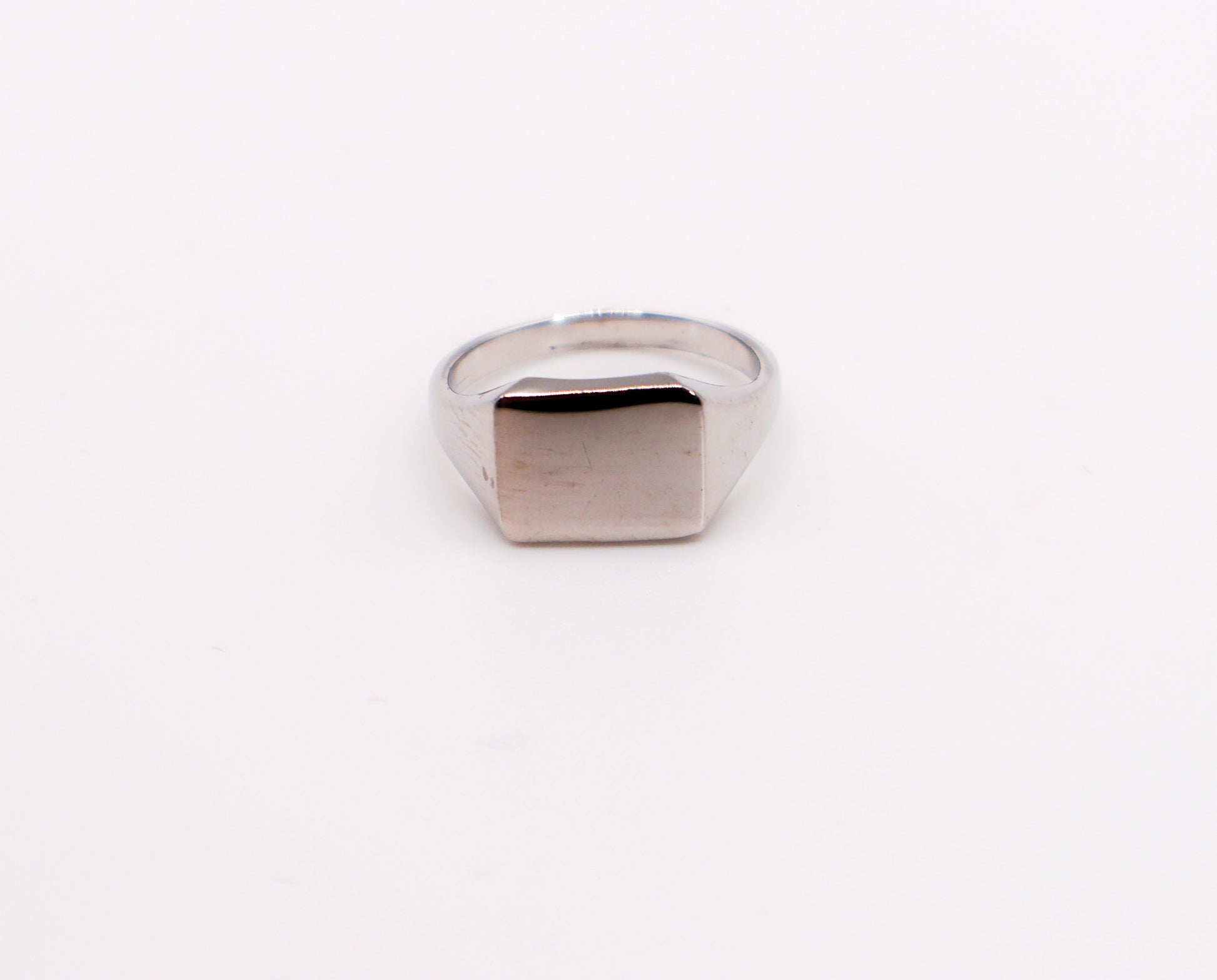 Italian Silver Rectangular Face Ring-2