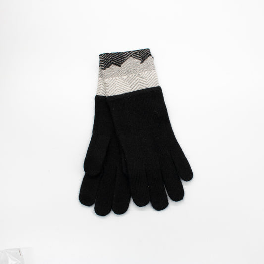 SLOUCHY GLOVES IN GEOMETRIC DESIGN-0