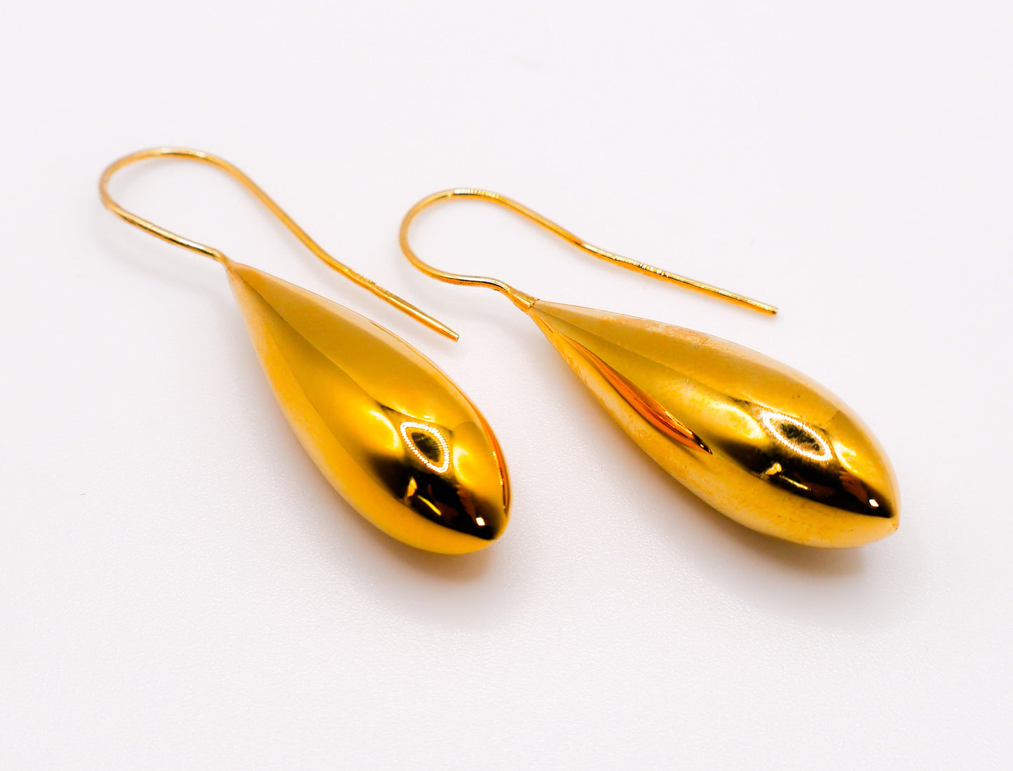 Italian Gilded Teardrop Statement Earrings-0