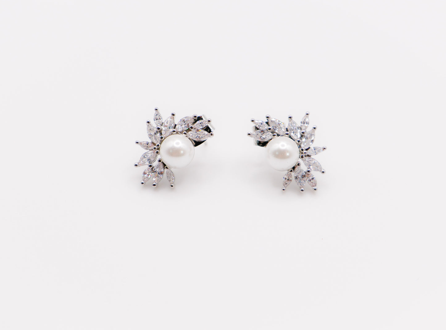 Pearlescent Blossom Earrings-0