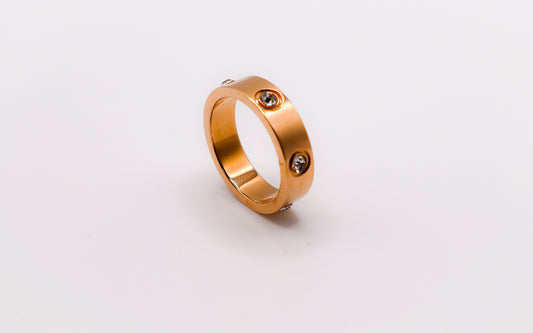 Radiant Rose Gold Gem Ring-0