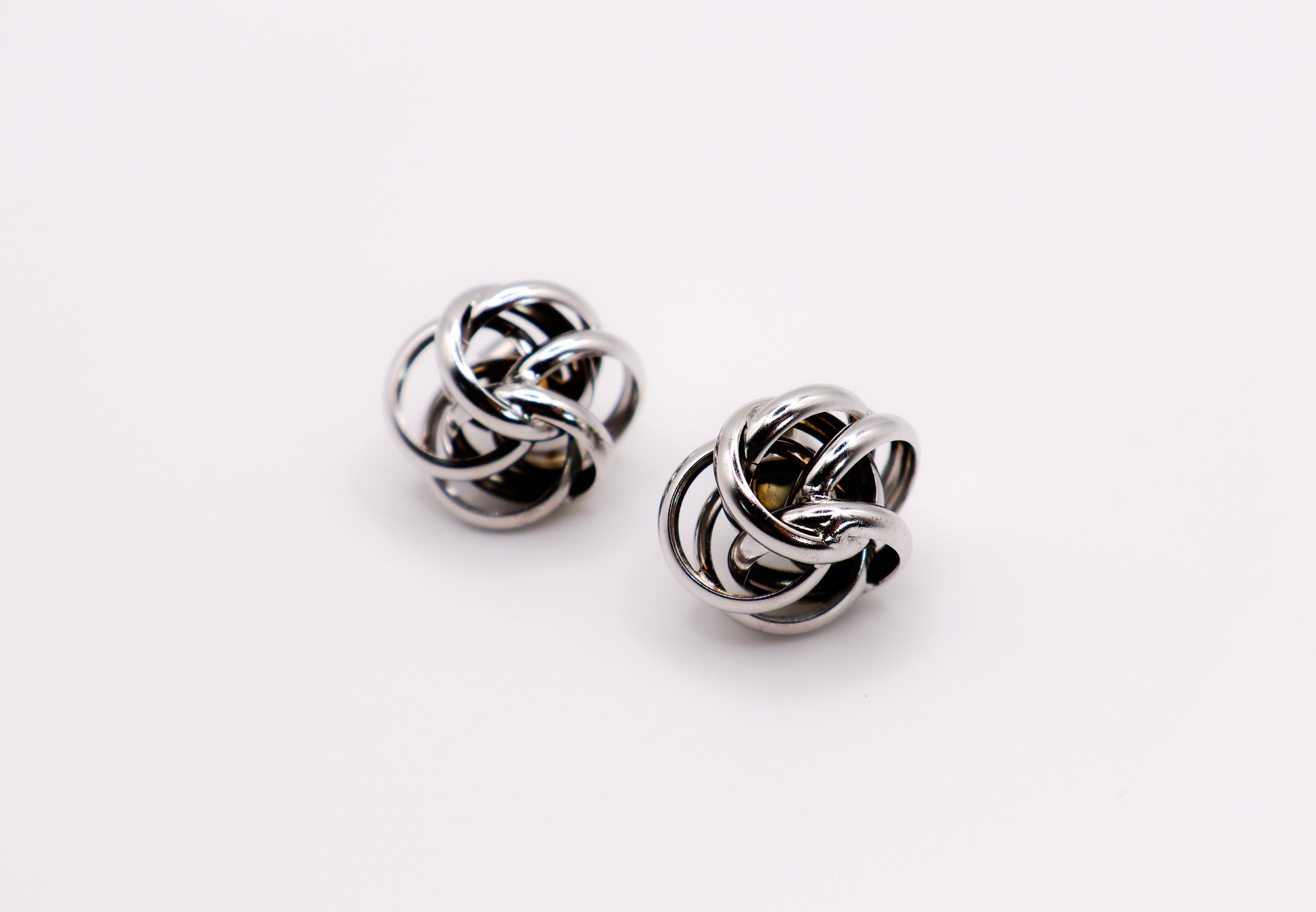 Italian Silver Floral Earrings-2