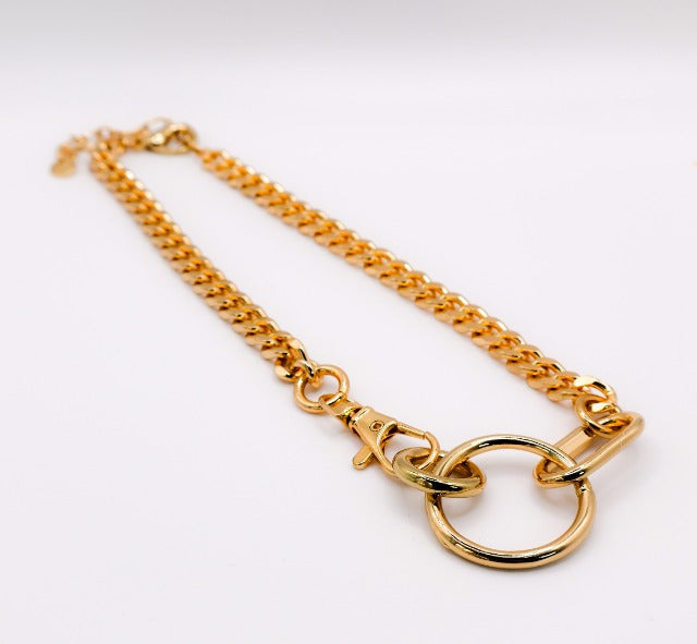 Golden Chain Cascade Necklace-2