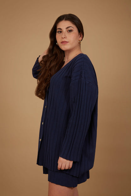 The Ophra Cardigan - Blu Royal-1