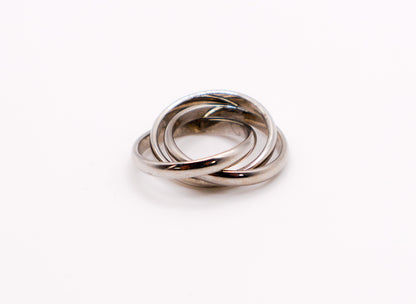 Trinity Silver Linked Ring Set-2