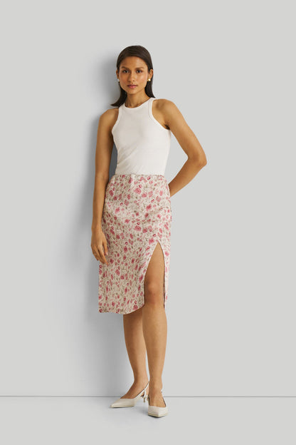 Brunch Skirt in Pink Florals-0