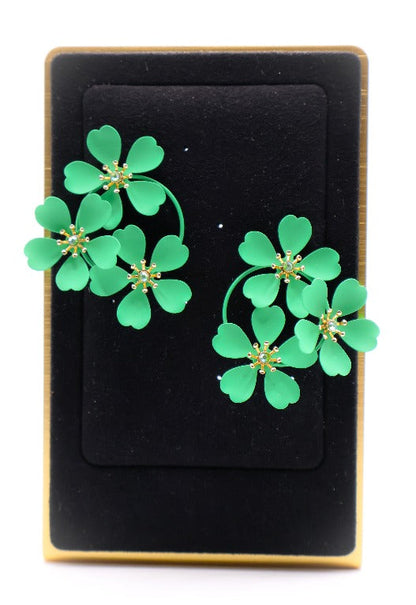 Green Blooms Earrings-2