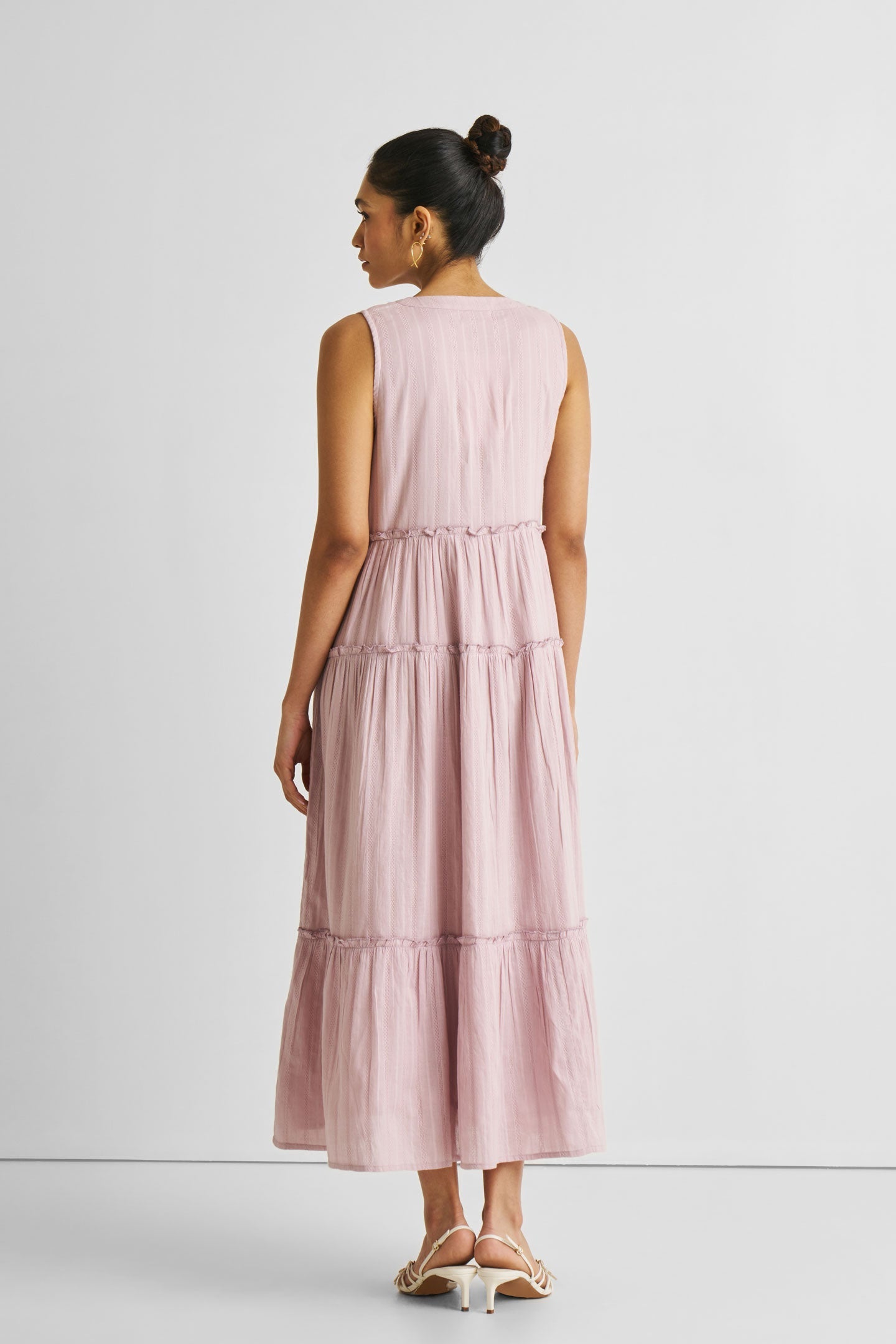 Embroidered Resort Maxi Dress in Pink-1