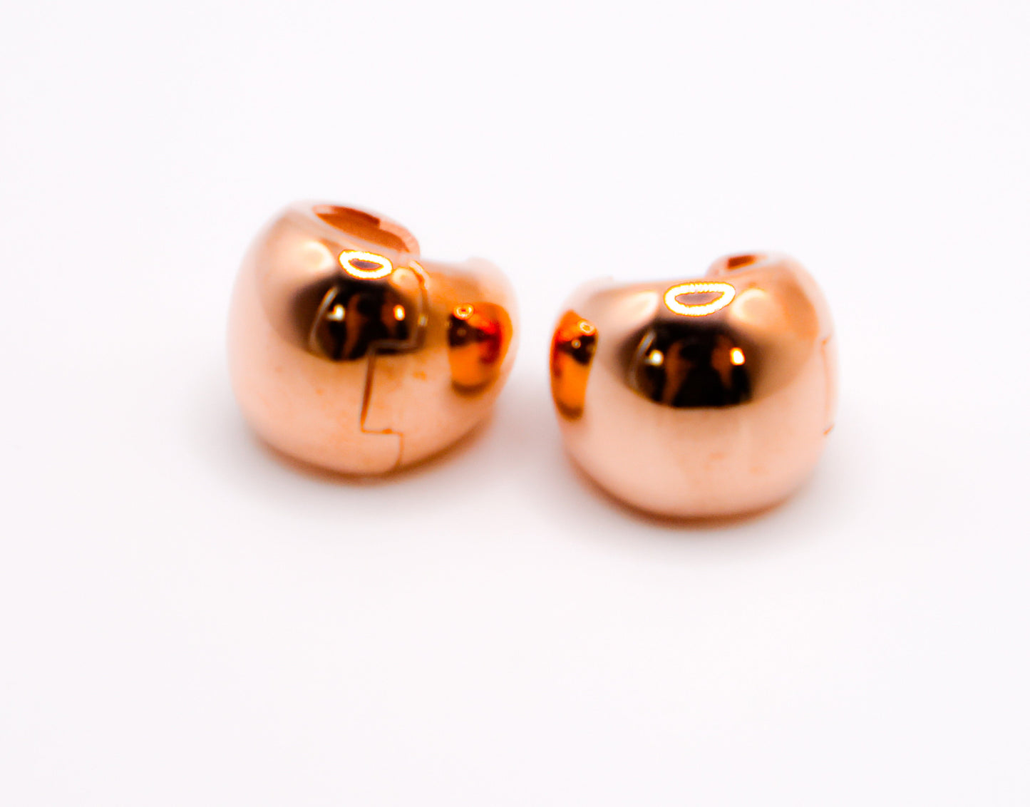 Italian Rose Gold Peanut-Shaped Earrings-2