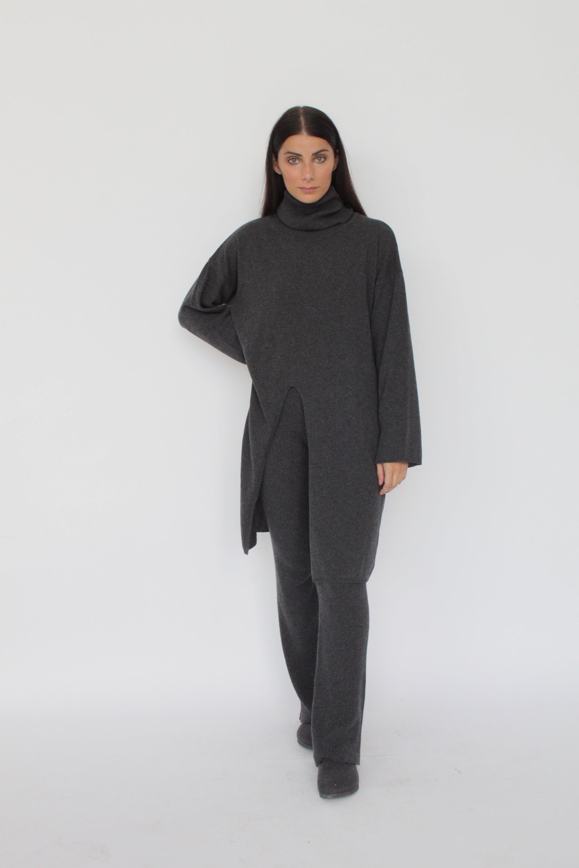 Pantalone in maglia in misto Cashmere - Angela-0