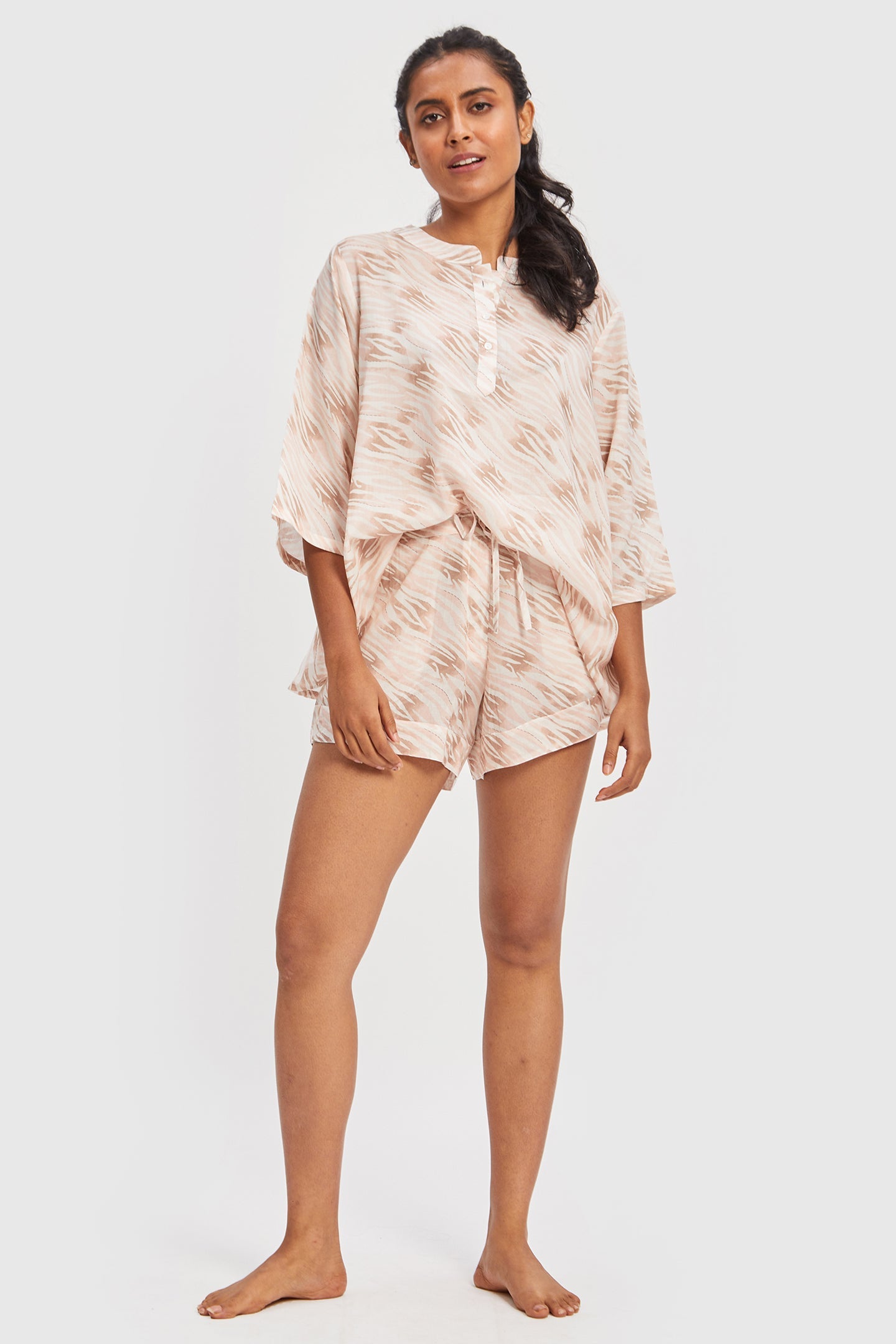 Laze and Unwind Pajama Shorts Set-2