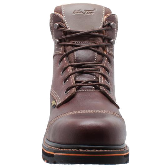 Men's 6" Comfort Work Boot Dark Brown Leather Boots-4