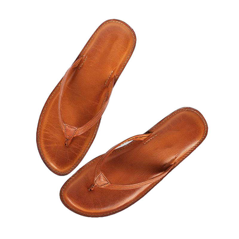 Melina Flat Leather Flip Flop women's slippers-1