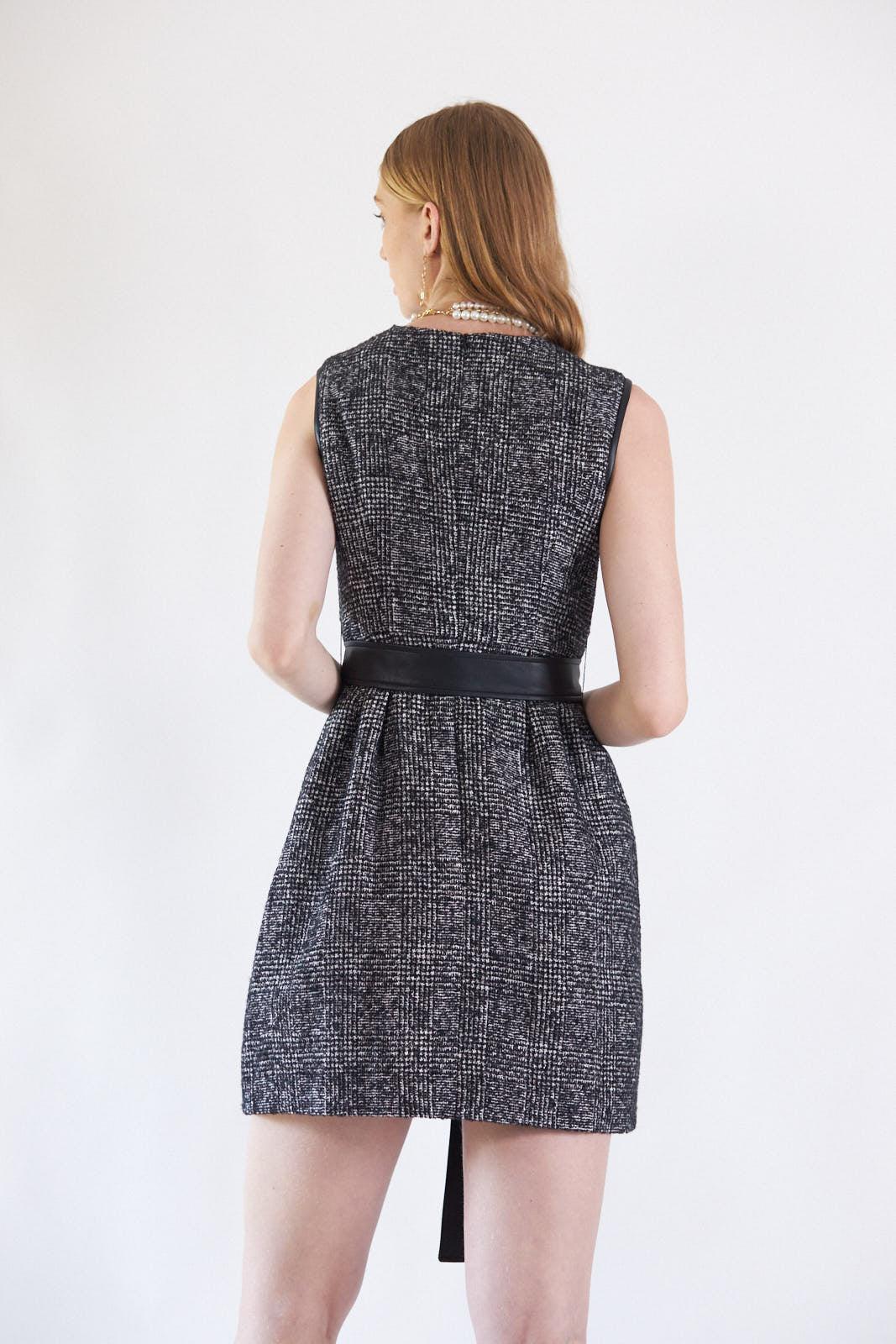 Ebony Mini Tweed Dress-2