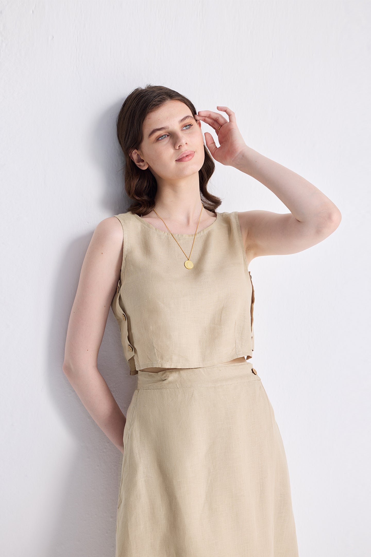 Breezy Summer Set in Neutral Beige-2