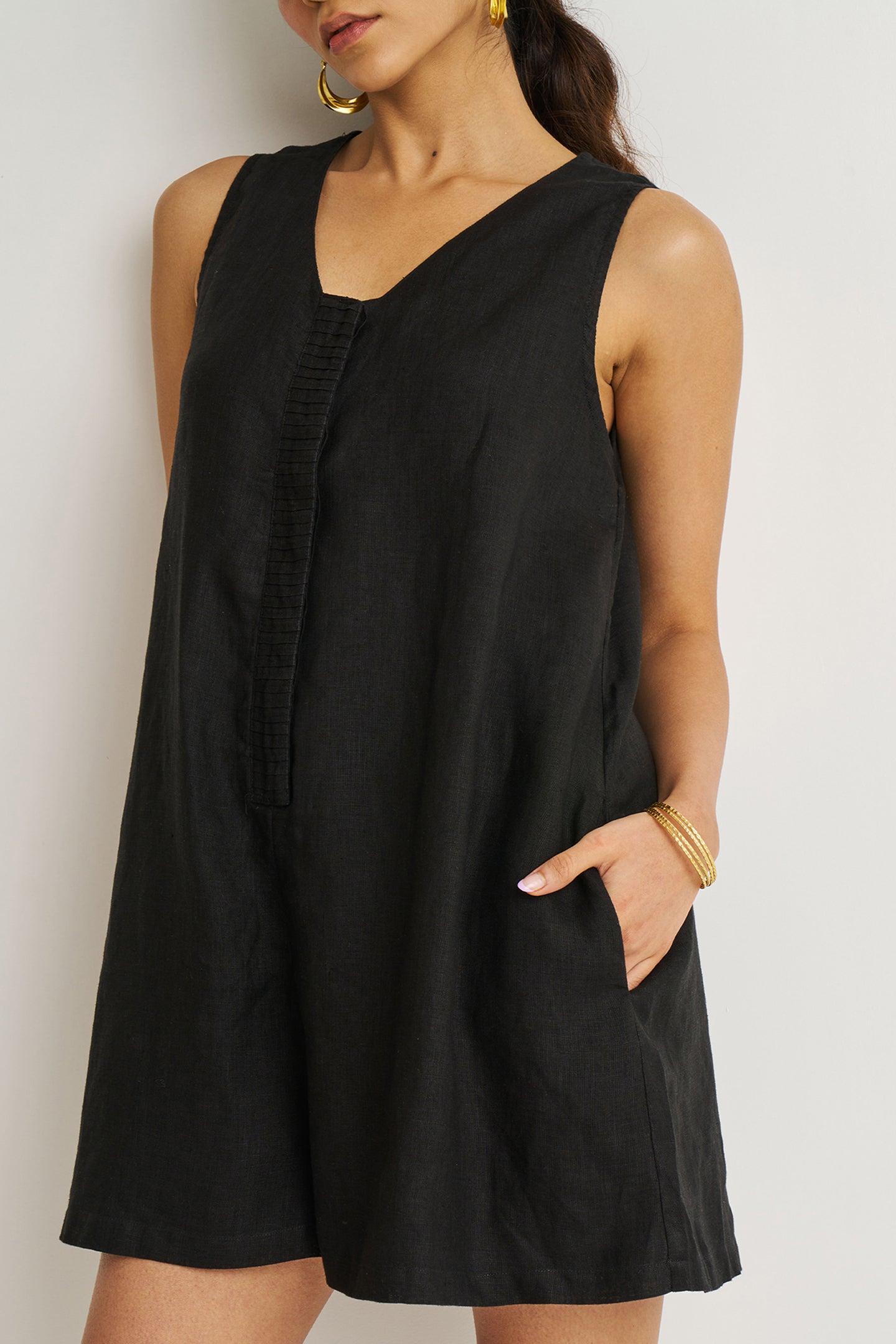 Romp and Play Romper in Black-4