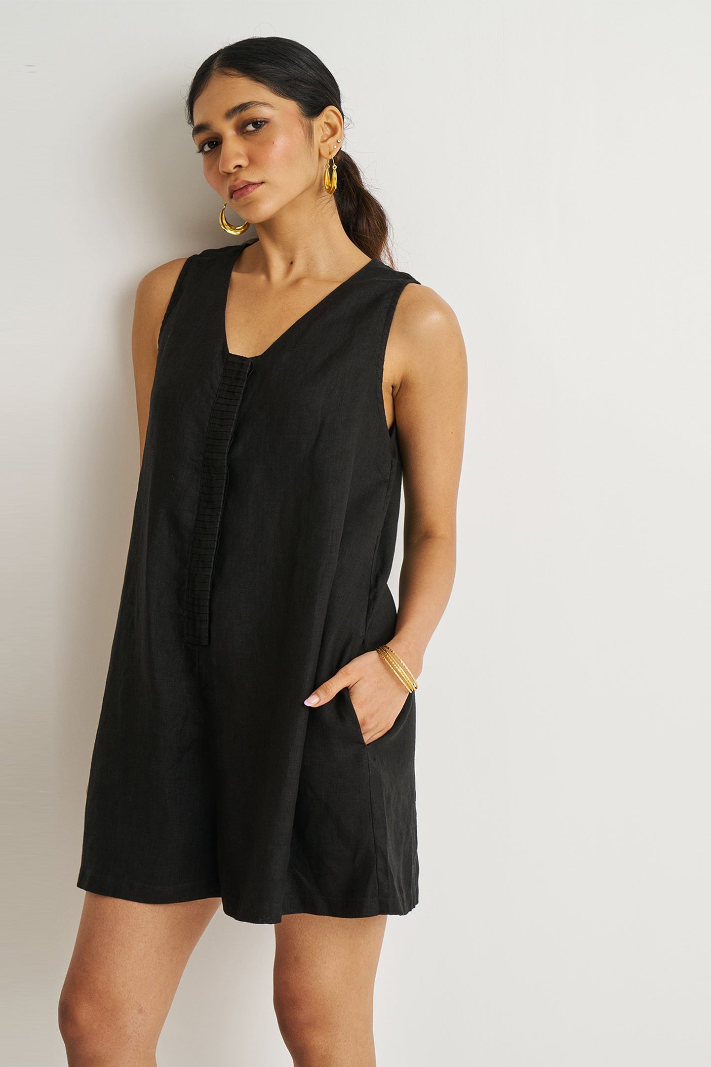 Romp and Play Romper in Black-2