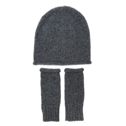 Charcoal Essential Knit Alpaca Beanie-4