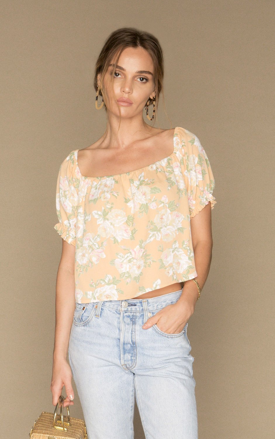 Bardot Blouse | Sherbert Floral-2