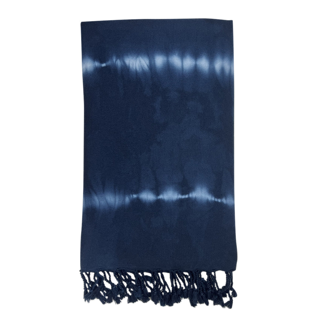 Navy Tie Dye Turkish Beach Towel-0