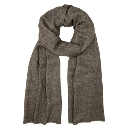 Espresso Handloom Cashmere Scarf-0