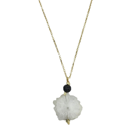 Solar Quartz Lava Necklace-0