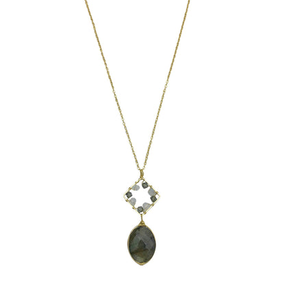 Labradorite Pendant Necklace-0