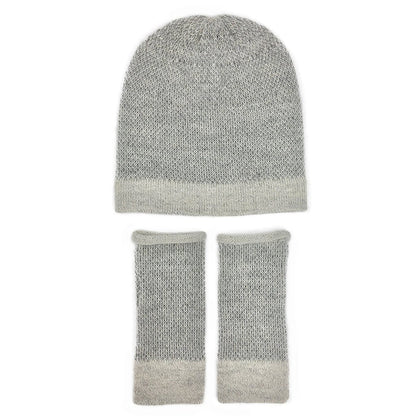 Gray Interwoven Alpaca Beanie-3