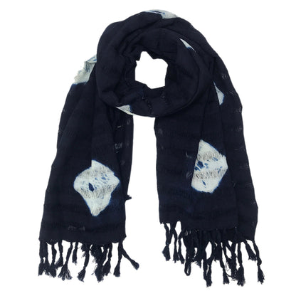 Indigo Eye Stripe Scarf-0