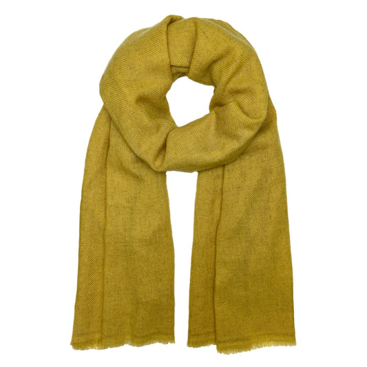 Mustard Handloom Cashmere Scarf-0