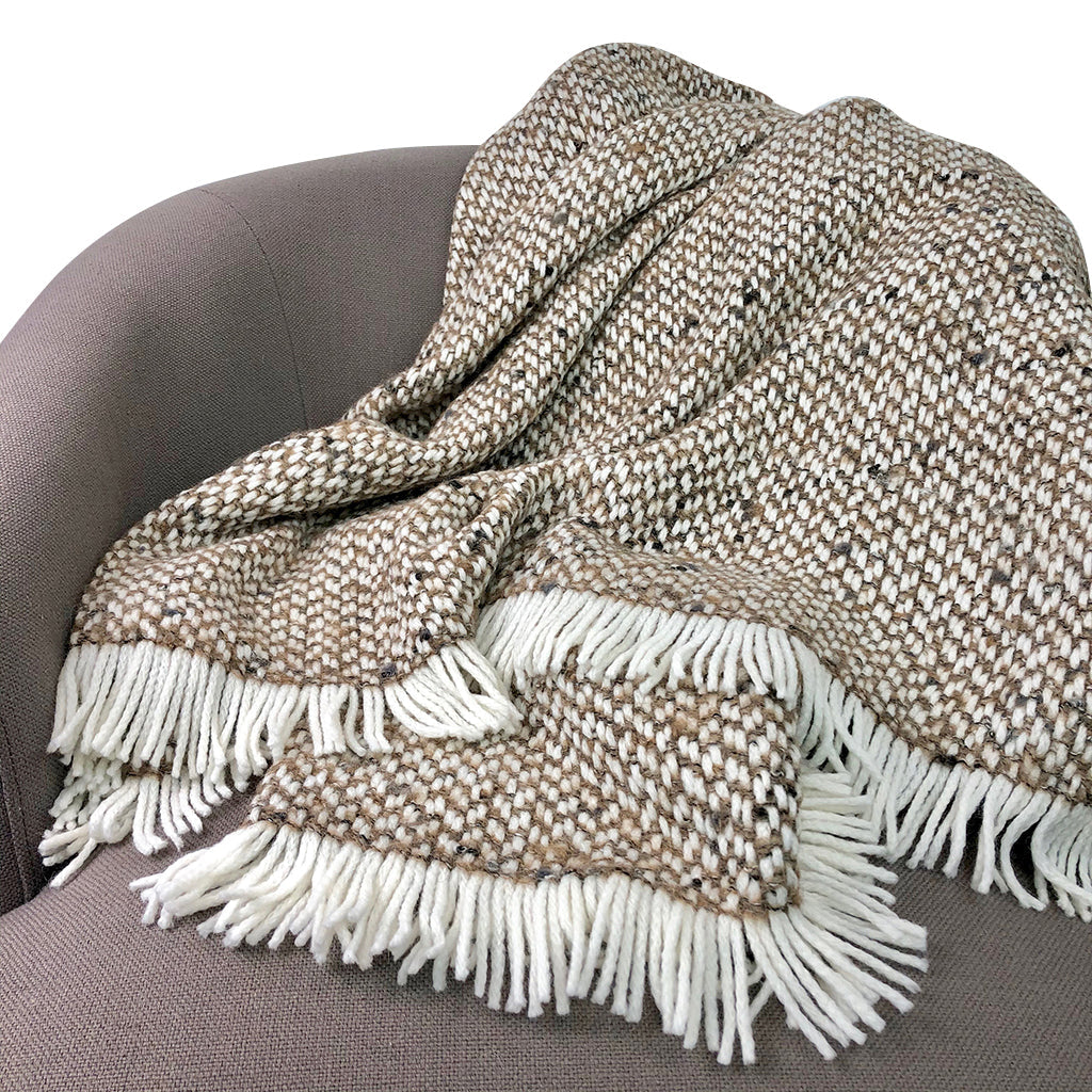 Chunky Camel Weave Alpaca Throw-3