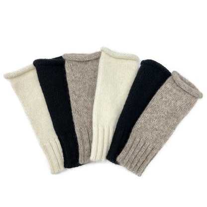 Beige Essential Knit Alpaca Gloves-3