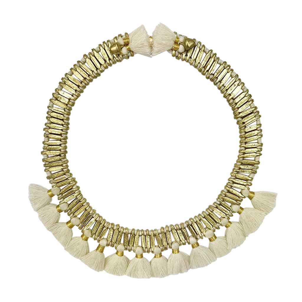 Temple Tassel Collar Necklace-5